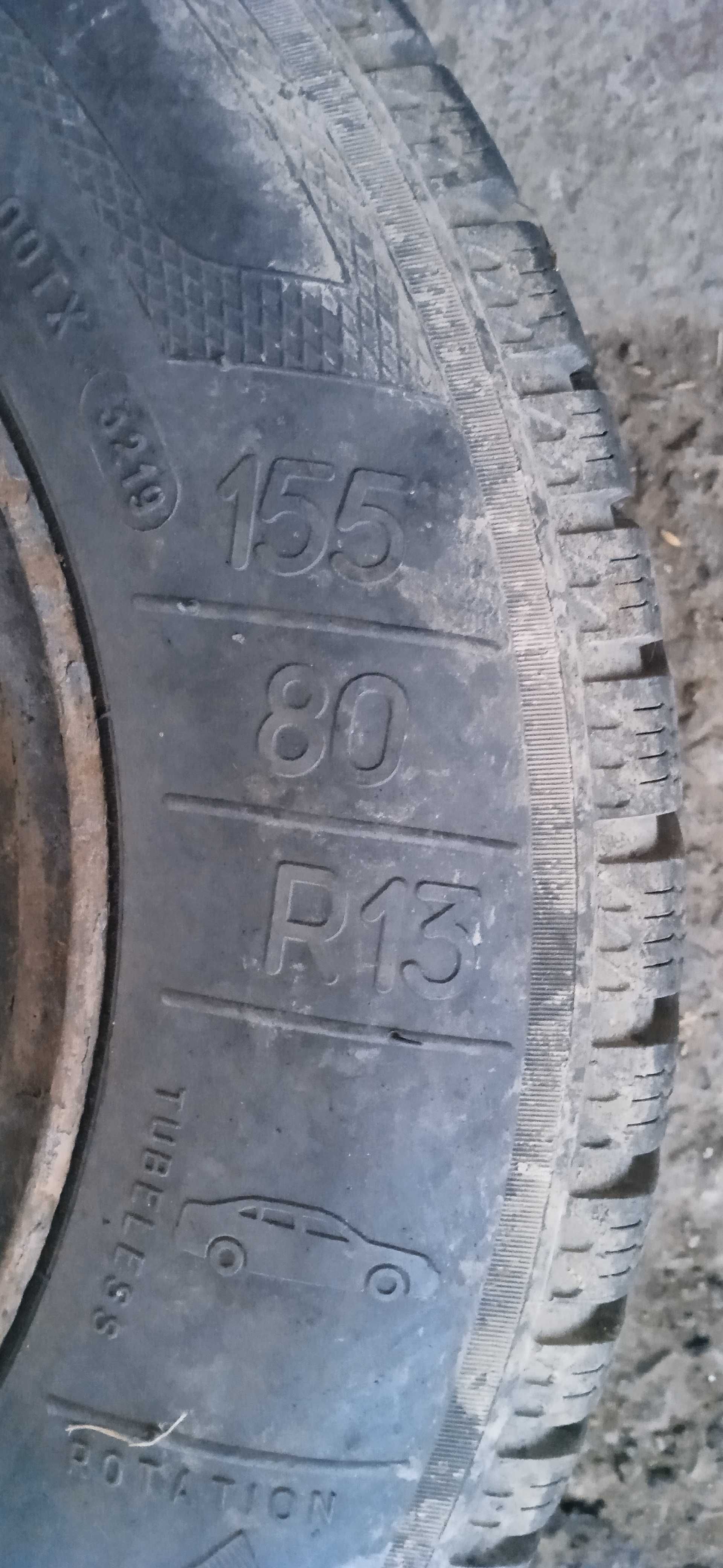 koła fiat panda 155/80 r13 opony 155/80/13 felgi 155 80  13 zimowe
