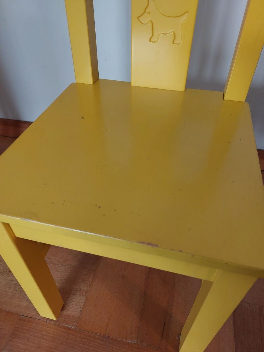 Krzesło Ikea dla dzieci Kritter żółte