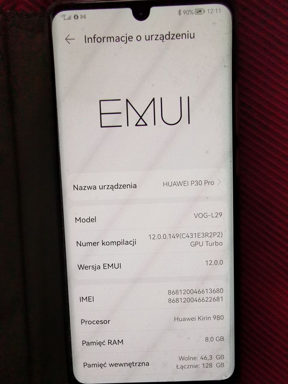 Huawei p30 pro biały perłowy