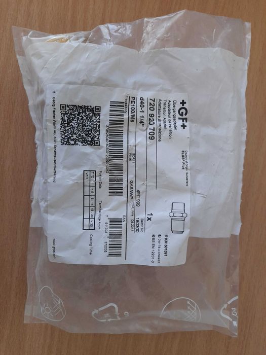 ADAPTER PE-MOSIĄDZ GZ d40-1 1/4" PE100/Ms SDR11 PN16