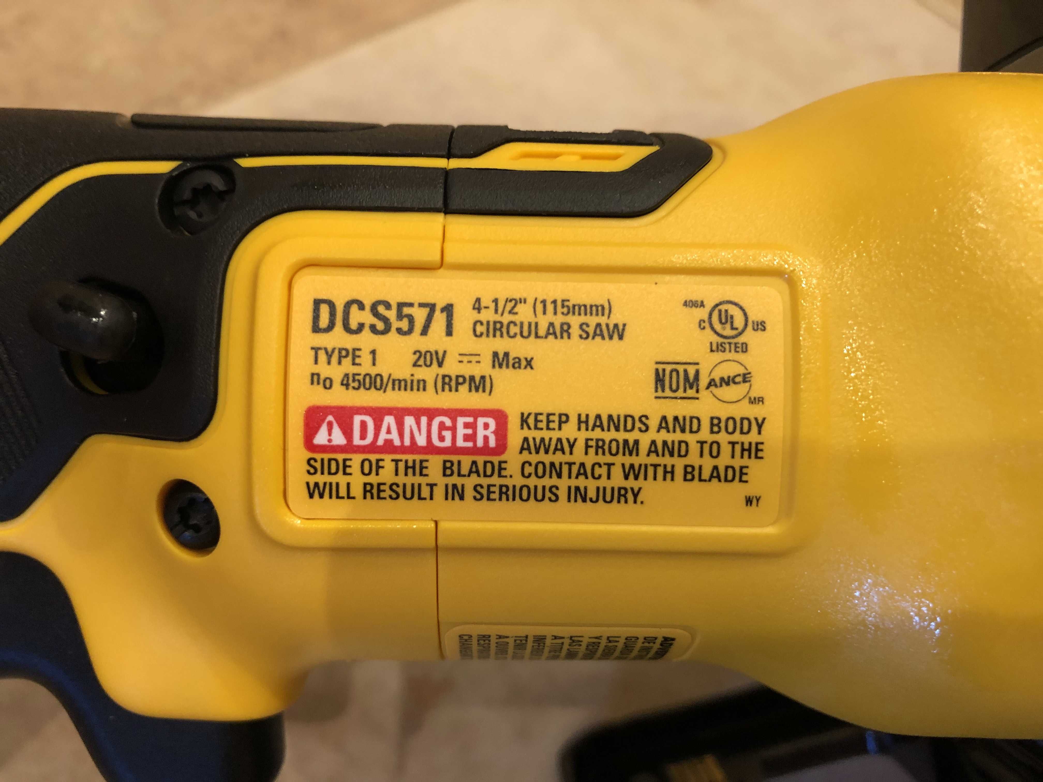 Dewalt DCS571B 20V акумуляторна дискова пила (паркетка) з США ОРИГІНАЛ