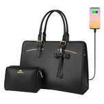 Torba Na Laptopa Matein 15.6'' Z Kosmetyczką I Usb Czarna Damska