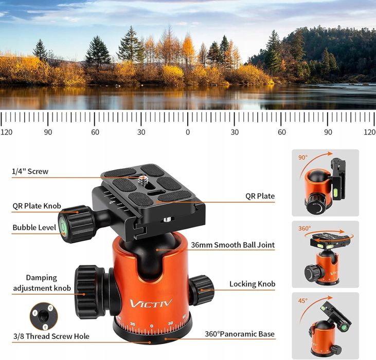 Штатив для камери, високий штатив 205 см — Victiv AT25