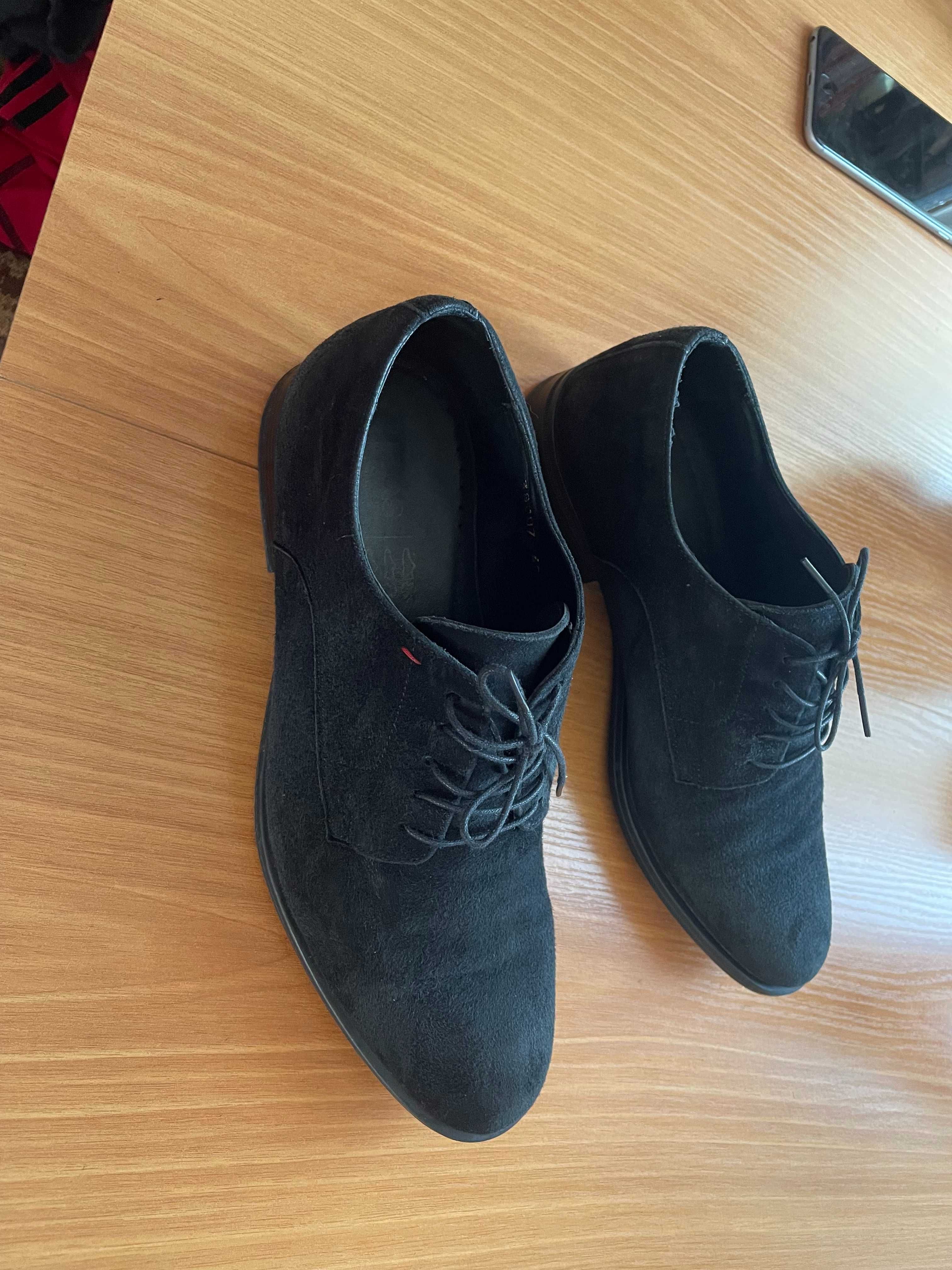 Туфлі чоловічі замшеві чорні