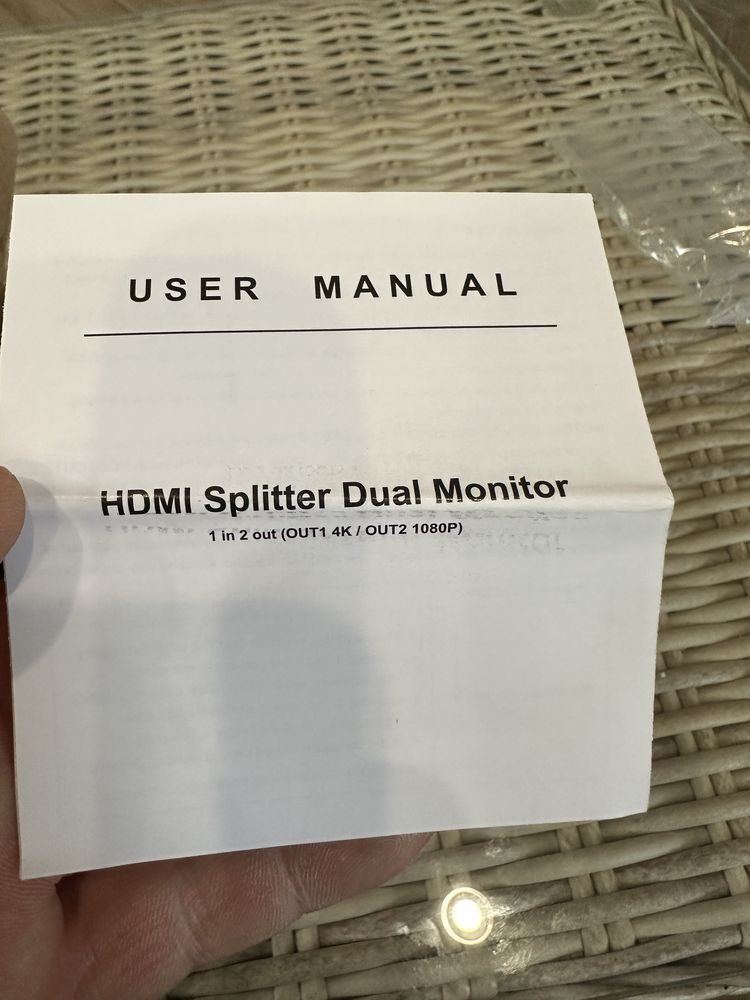 Vedindust HDMI  podwójny monitor Splitter  4K 60HZ HDMI