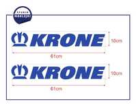 Naklejki KRONE 2szt Wywrotka Naczepa MAN TIR IVECO DAF Nalepki