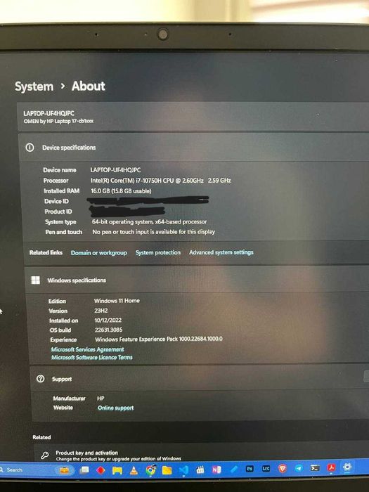 HP Omen  17-cb1xxx Laptop gamer