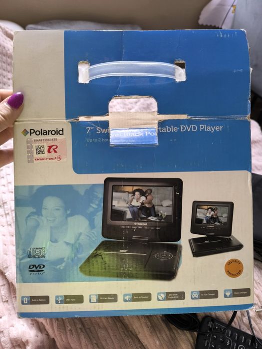 Dvd player portable polaroid 7'' z pilotem