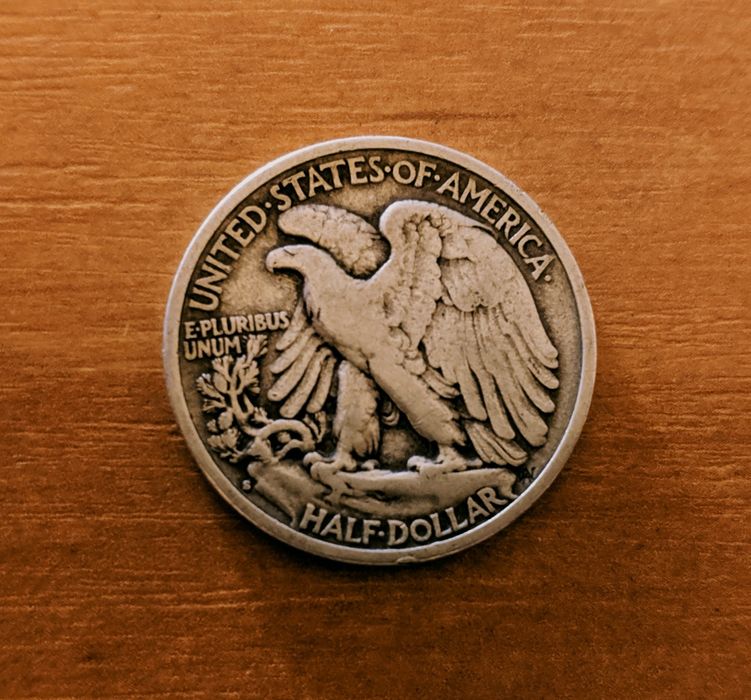 1941 Silver Walking Liberty Halve Dollar / Коллекционная монета США