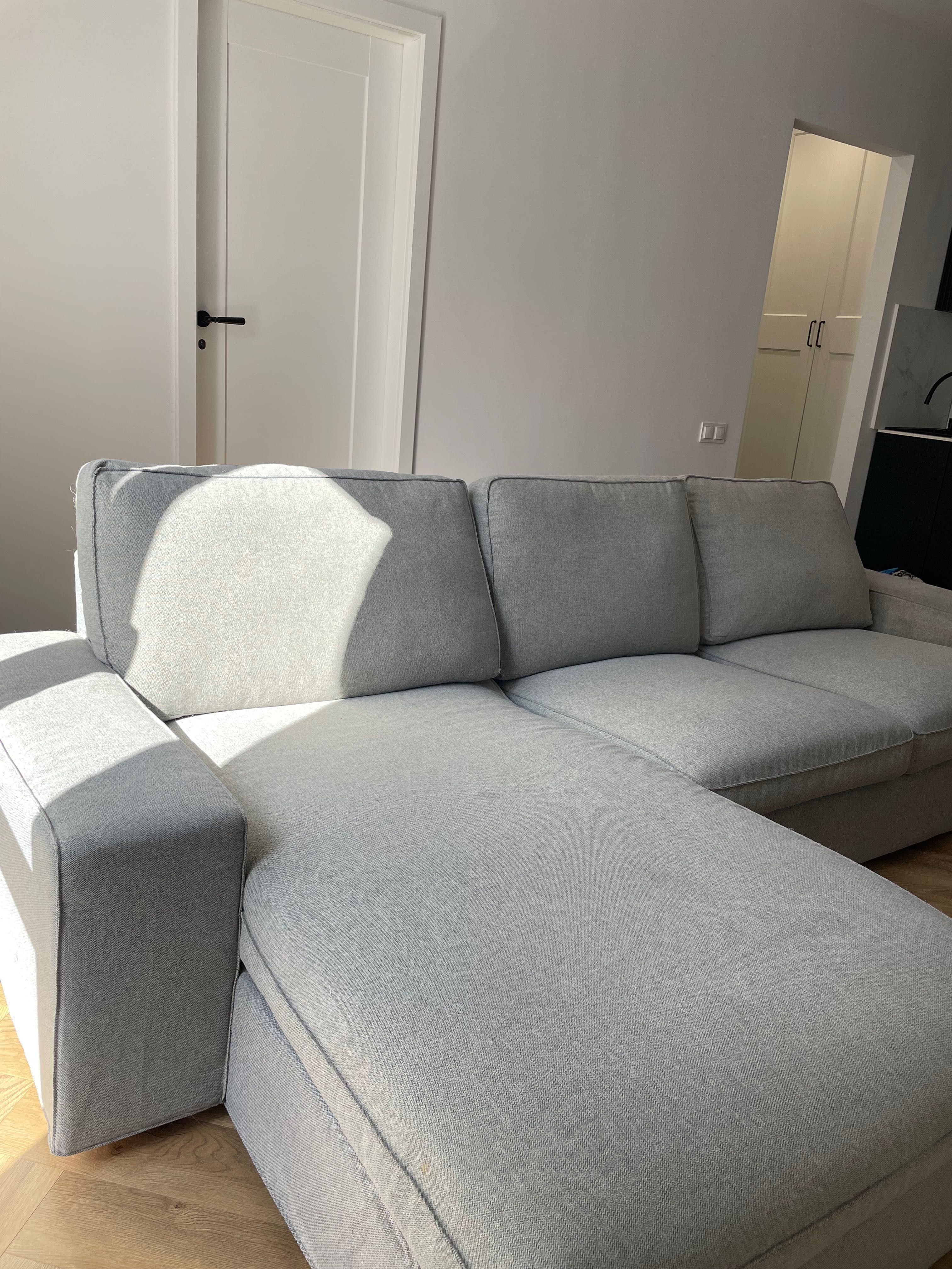KIVIK
Sofa 3-osobowa z szezlongiem, Tibbleby beżowy/szary