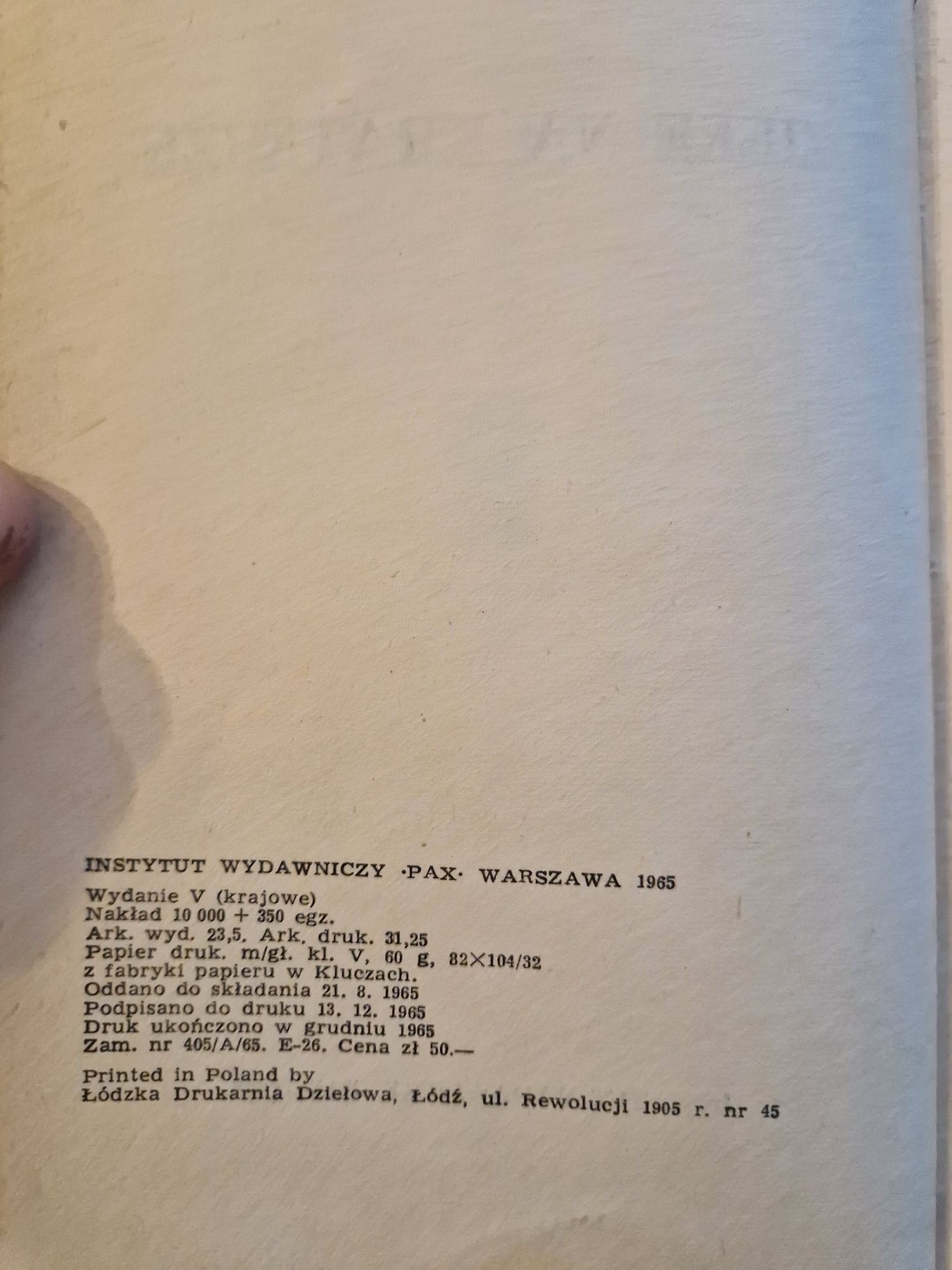 Melchior Wańkowicz Ziele na kraterze Wydawnictwo Pax 1965 r.