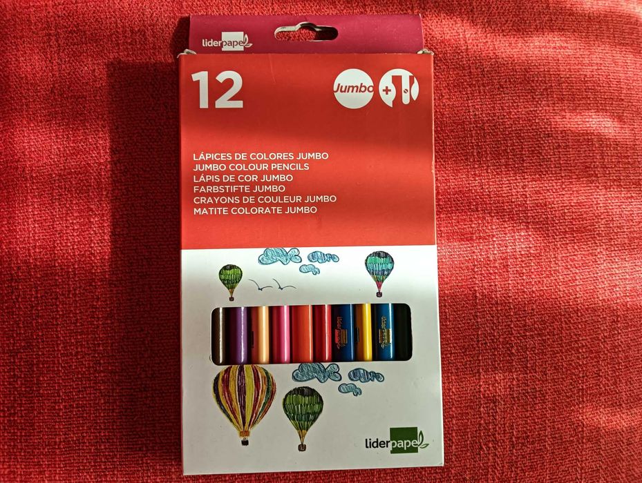 Lápis de Cor bico grosso especial para crianças 12 unid.