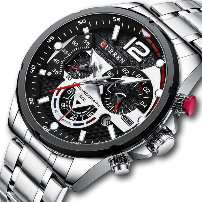 zegarek męski curren 8395 (zc019a) - chronograf