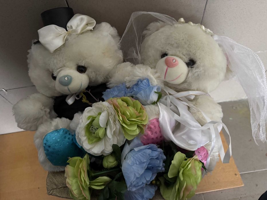 Свадебные медведи на машину