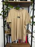 T shirt koszulka the north face center logo beżowa męska l oversize