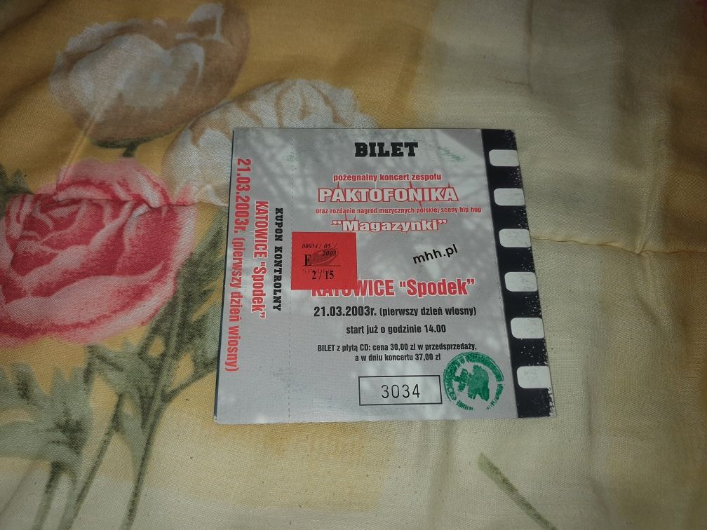 Paktofonika Bilet na pożegnalny koncert + CD Unikat