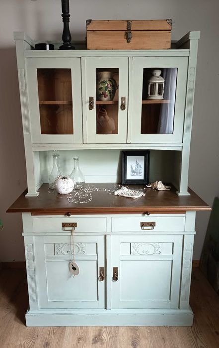 Odnowiony duży kredens - rustykalny , shabby chic, vintage