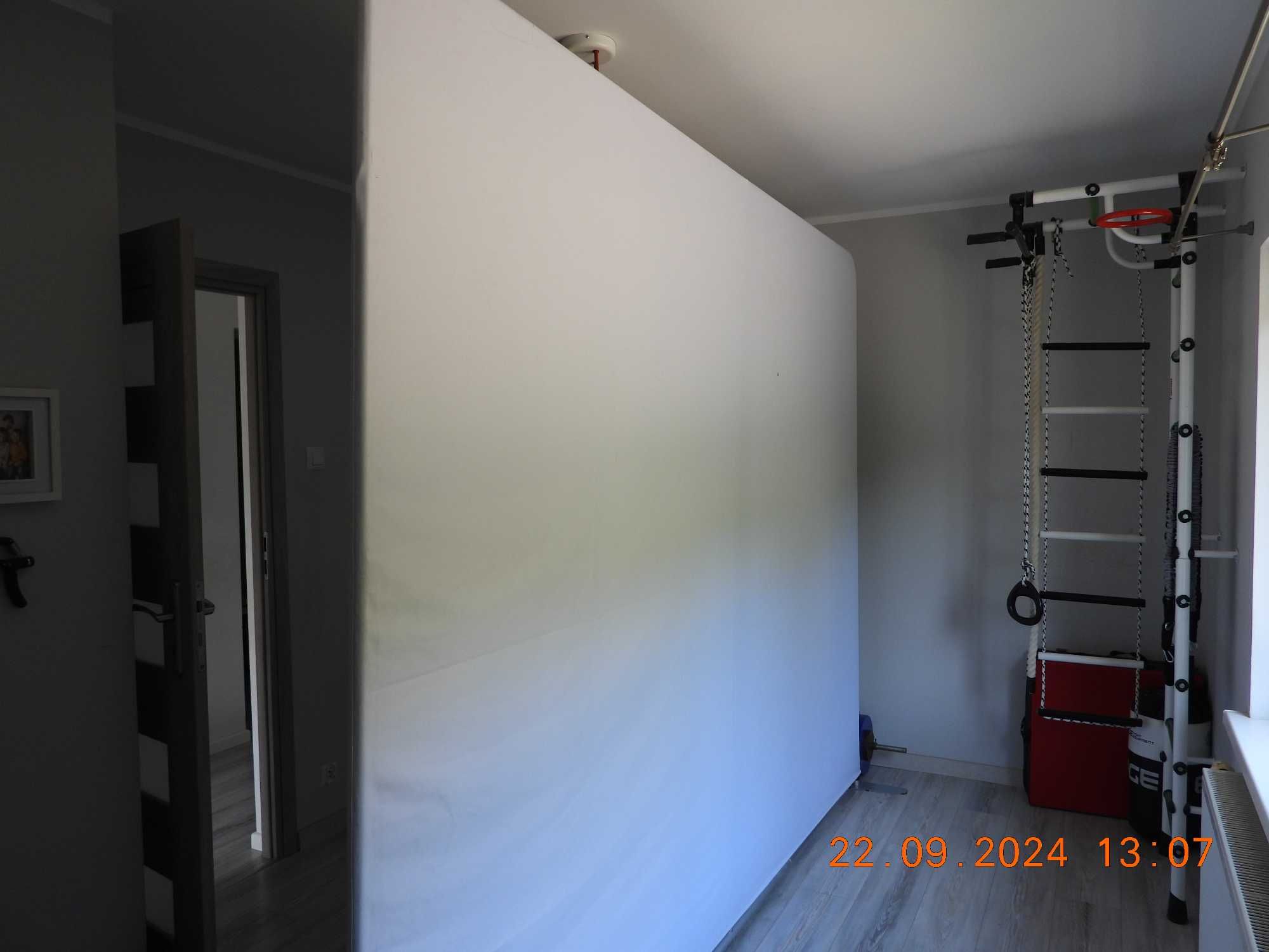 Kurtyna - biała 2,3m x 2,9m z aluminiowym stelażem, Dj, wesela,imprezy