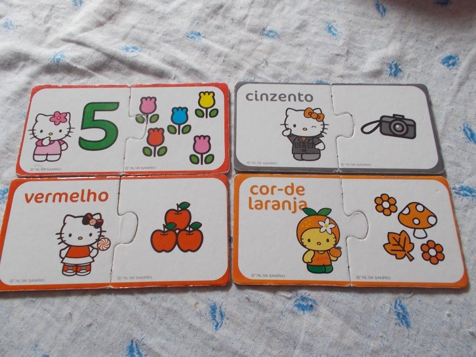 Puzzles com duas peças hello kitty