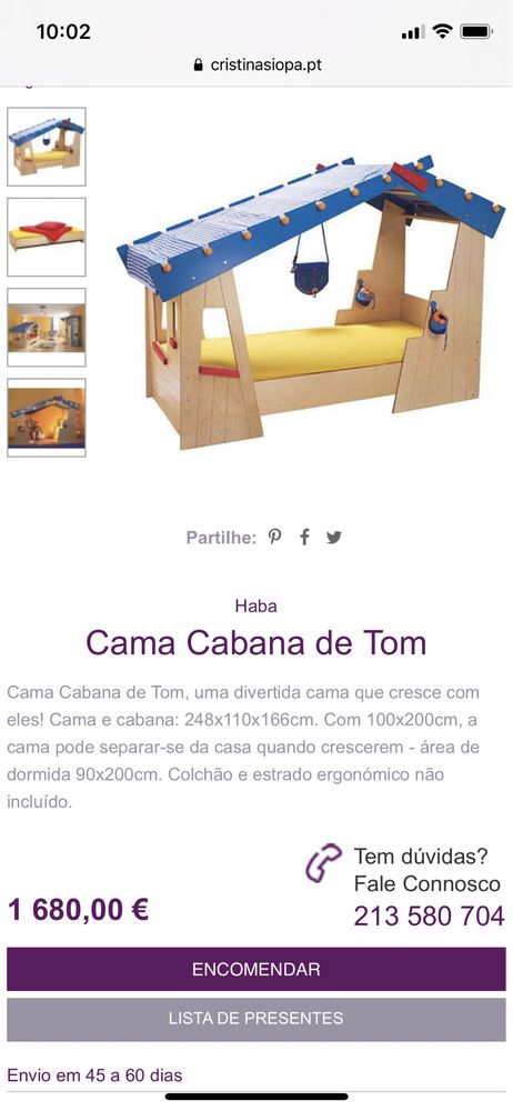 Cama criança cabana