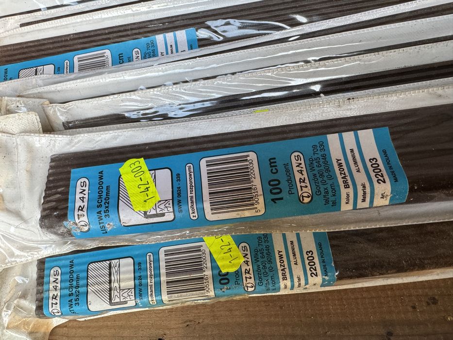 Profil schodowy Listwa schodowa 35x20mm dlugość 100cm — 20 Sztuk