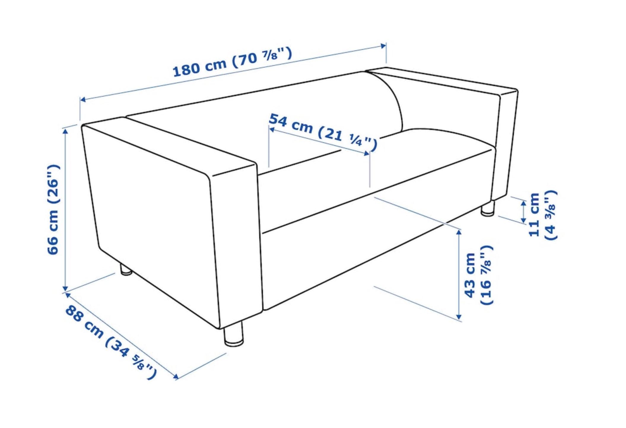 Sofá 2 lugares Klippan Ikea