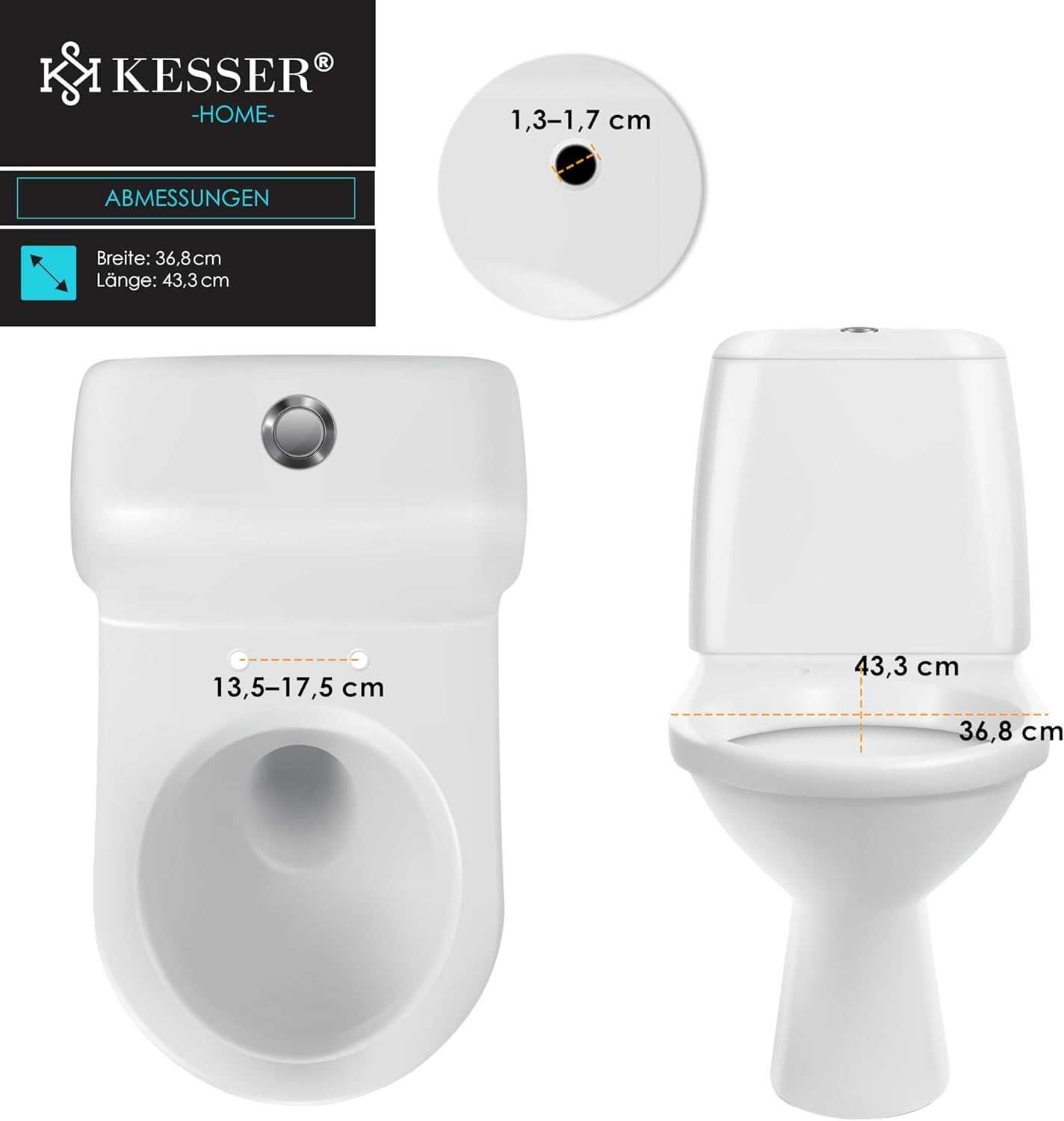 Nowa deska sedesowa / KESSER 1538 /ciche zamykanie / toaleta !4218!