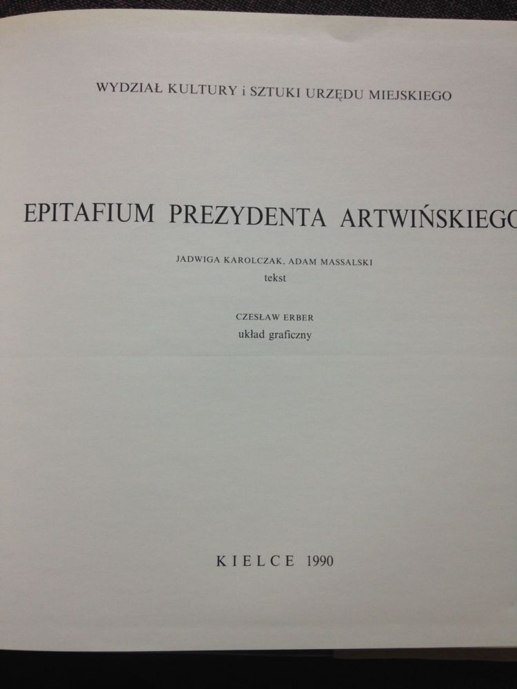 Epitafium Prezydenta Artwińskiego