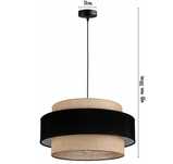 Nowa czarna lampa wisząca sufitowa abażur JUTA BOHO LOFT 20x40cm