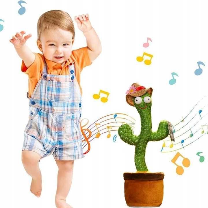 Śpiewający Tańczący ZABAWKA Kaktus  POWTARZA +LED
