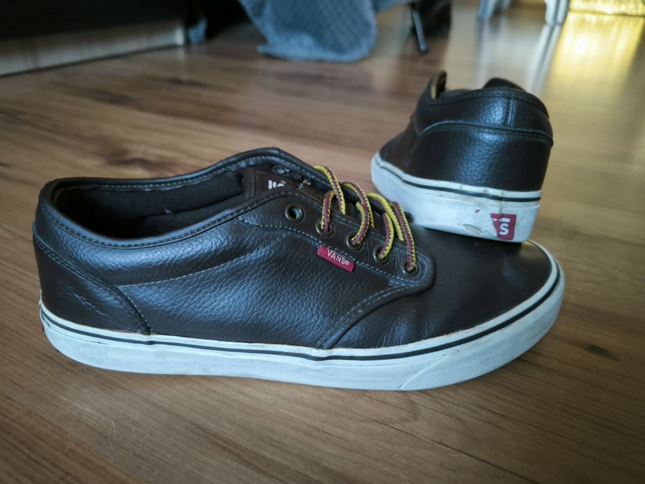 Vans trampki skate męskie skórzane ciemny brąz 43 półbuty