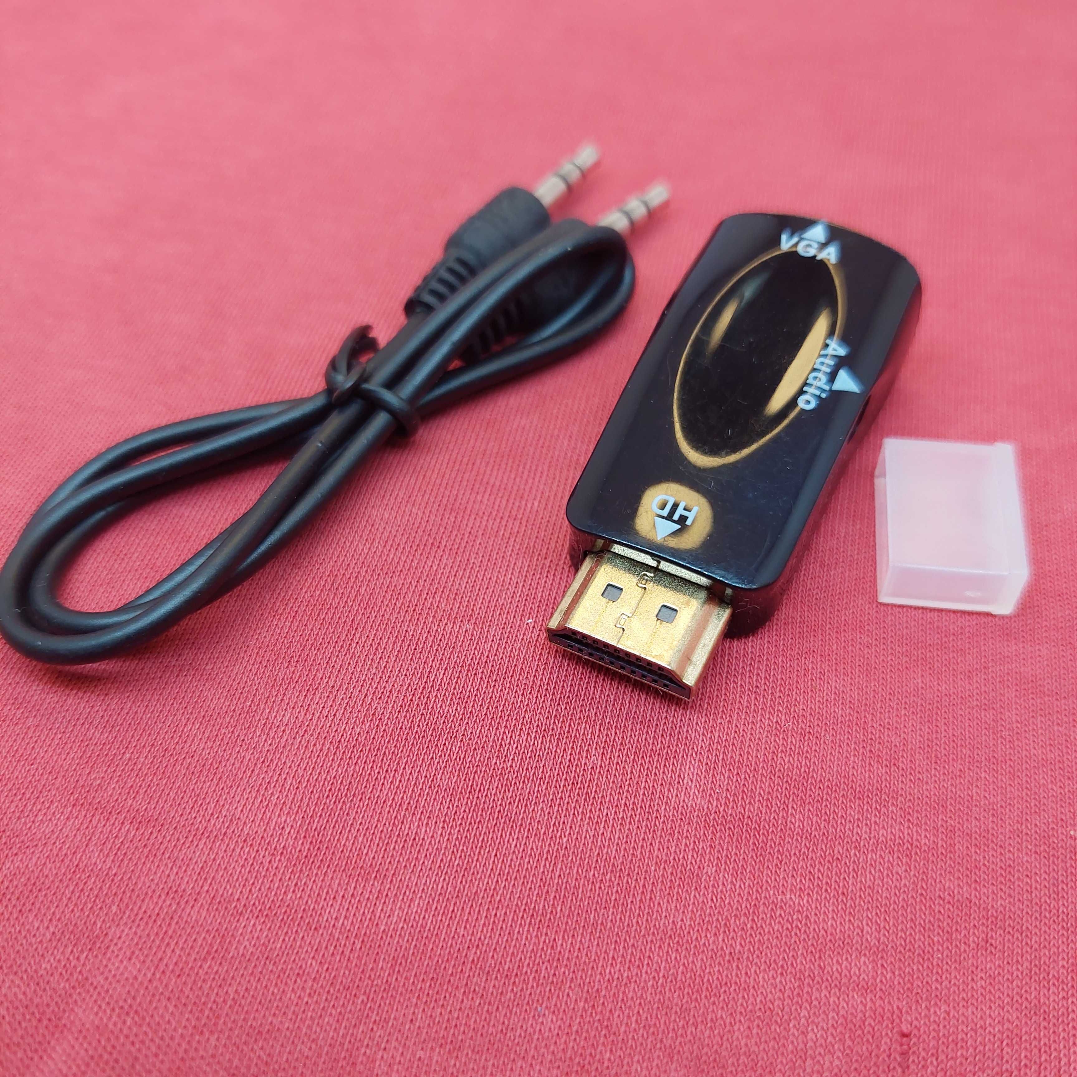 HDMI конвертер в VGA с аудиовыходом для монитора 1080P HD