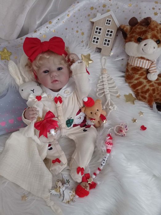 Lalka w typie reborn z wyprawką prezent lala cała winylowa