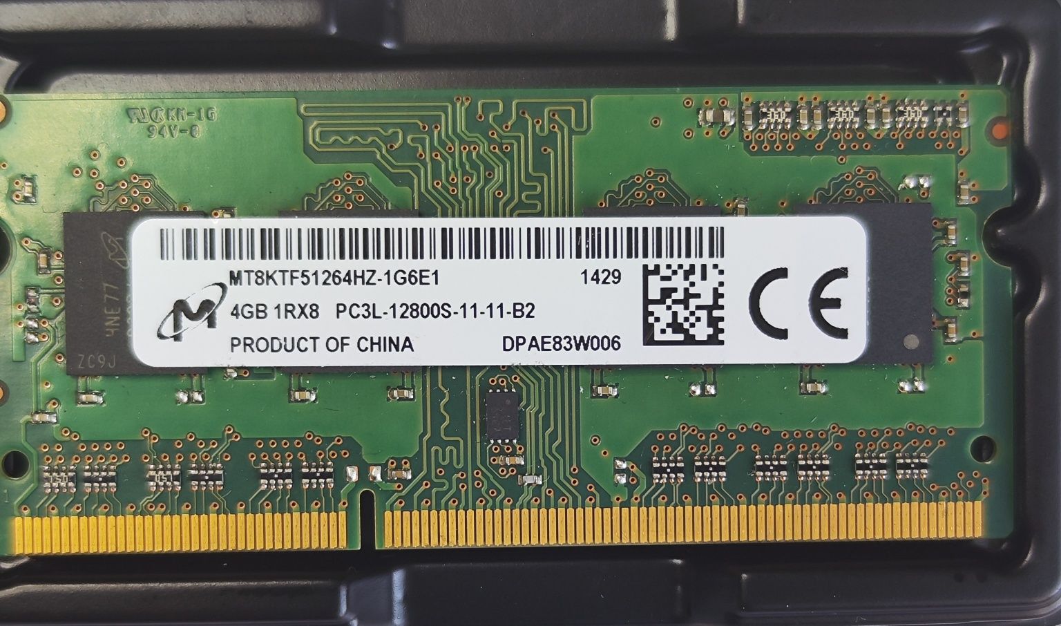 Оперативна пам'ять для ноутбука Micron DDR3L 4Gb