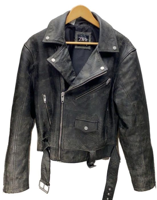 Вінтажна шкіряна куртка Zara