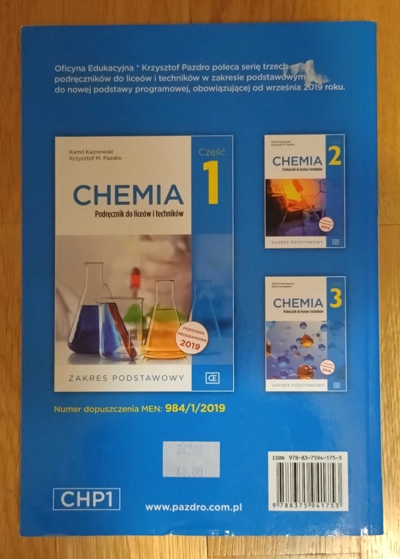 Chemia 1 Podręcznik do liceów i techników zakres podstawowy