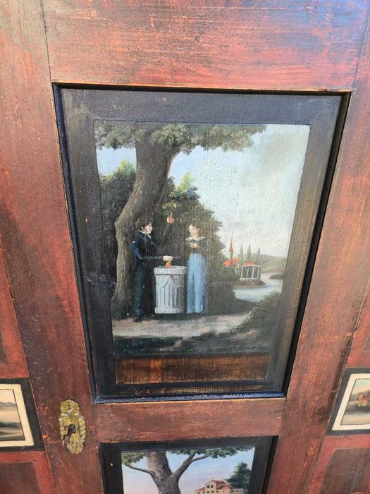 Piękna stara szafa ręcznie malowana antyk