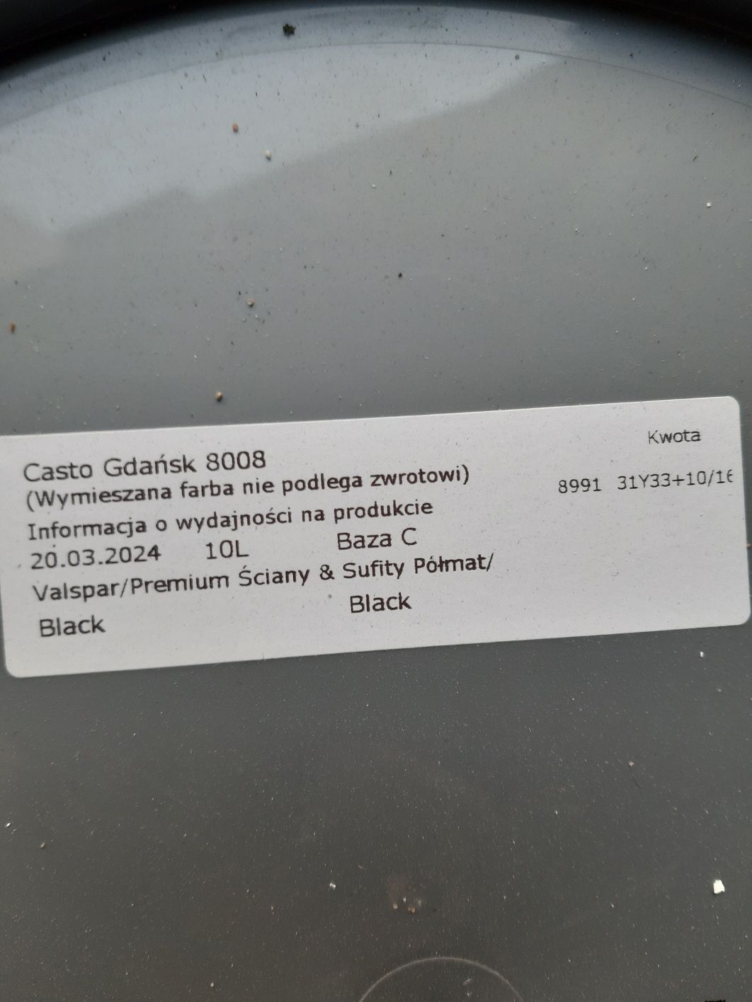 Farba czarna 10l Premium