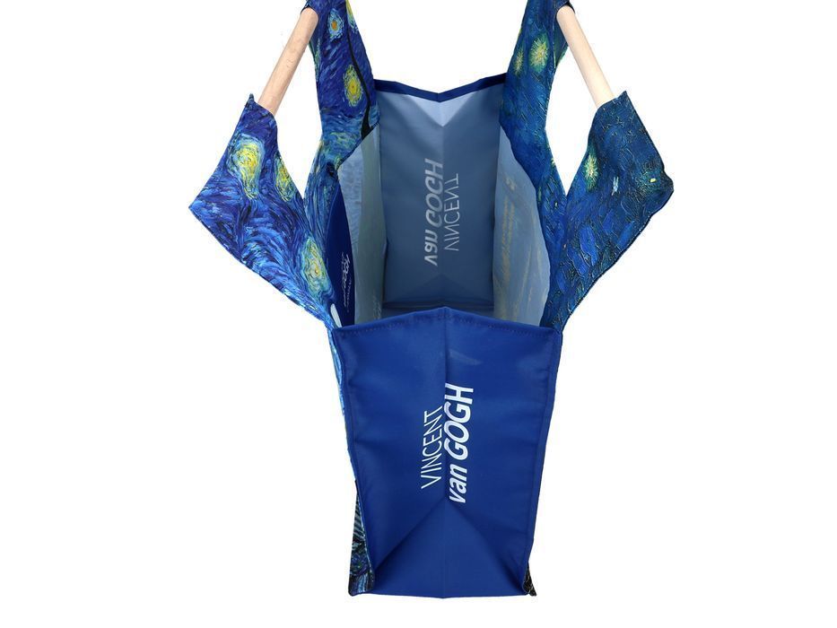 Torba z drewnianym uchwytem - V. van Gogh, Gwiaździsta noc nad Rodanem