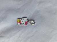 Srebrna zawieszka do bransoletki hello kitty charms do naszyjnika y2k