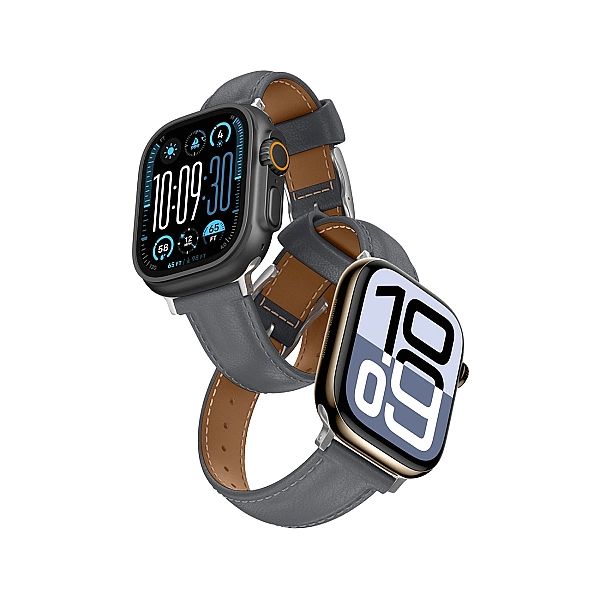 Skórzany pasek AMAZINGTHING Class Band do Apple Watch 45 / 46 / 49 mm