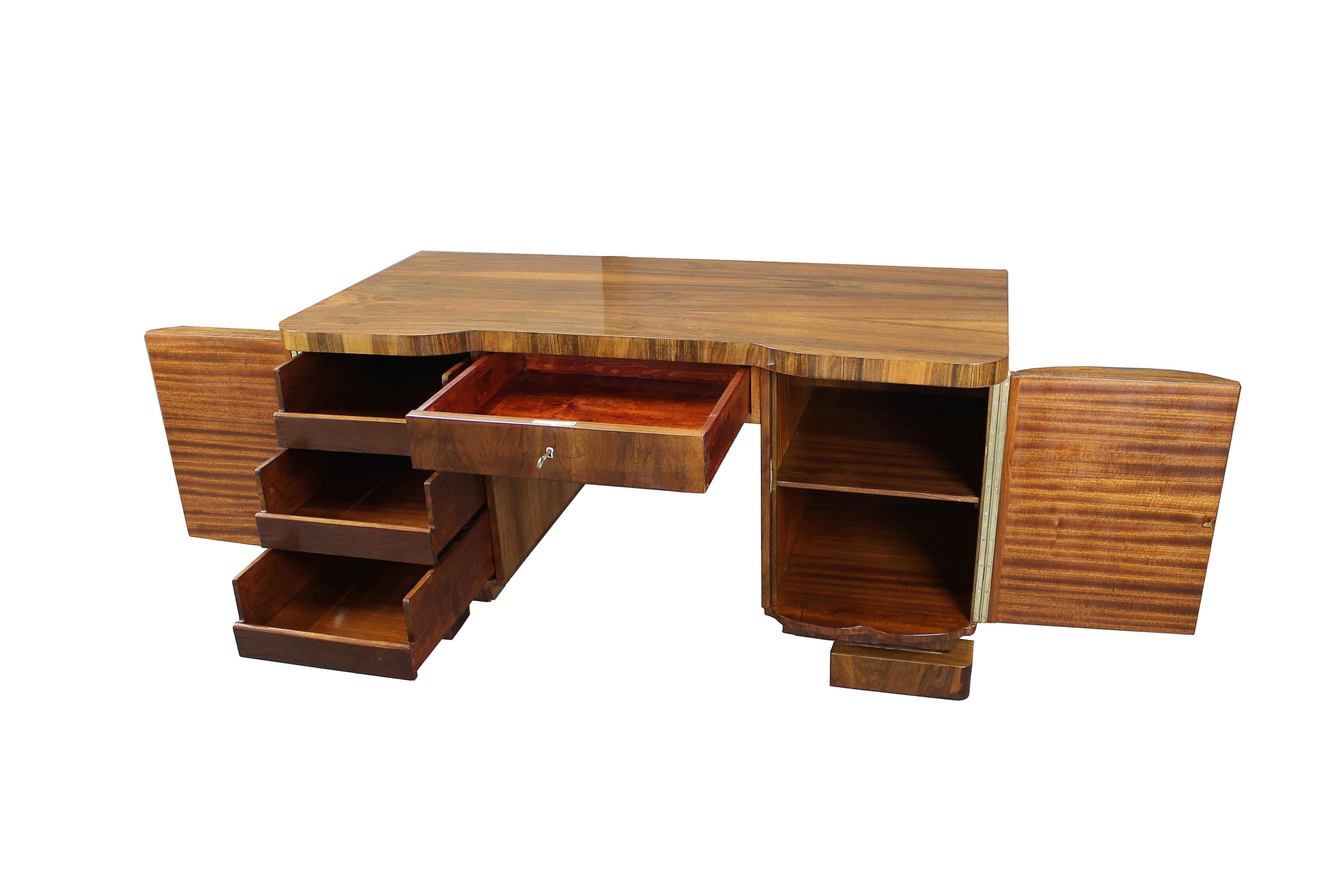 Piękny gabinet art - deco po renowacji / biurko i biblioteka / antyki
