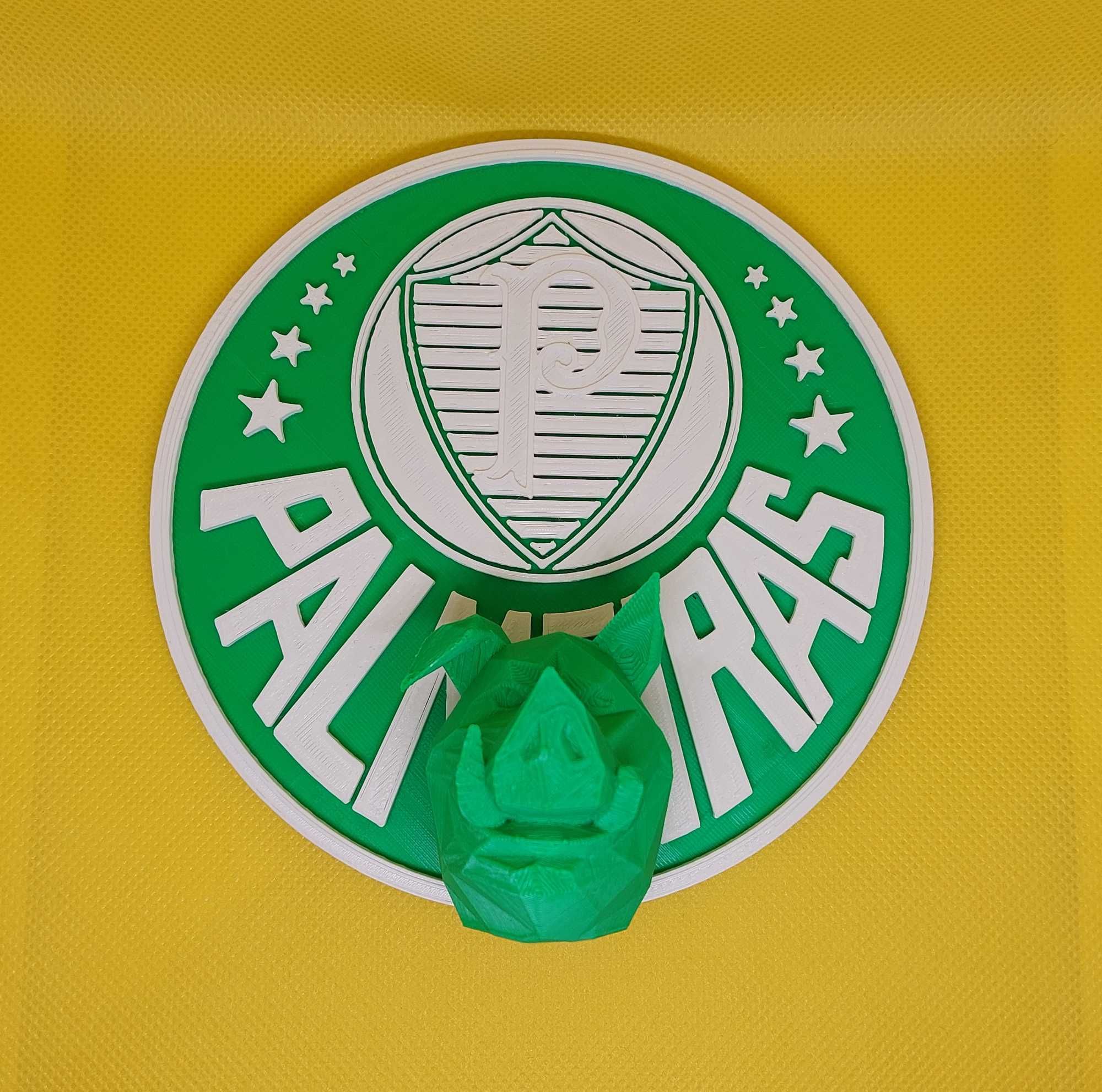 Escudo Palmeiras Porco impresso em 3D