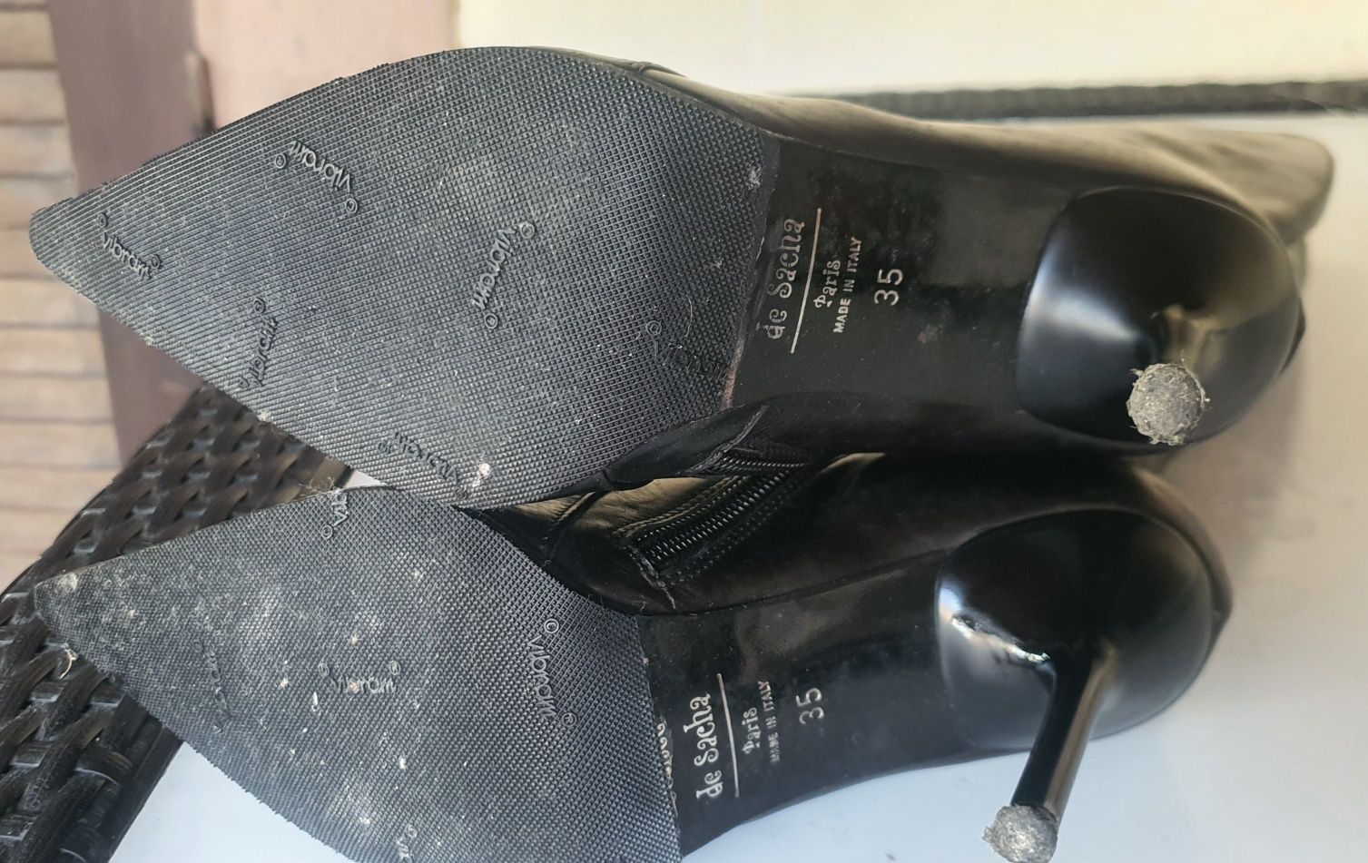 Botas de cano alto em pele