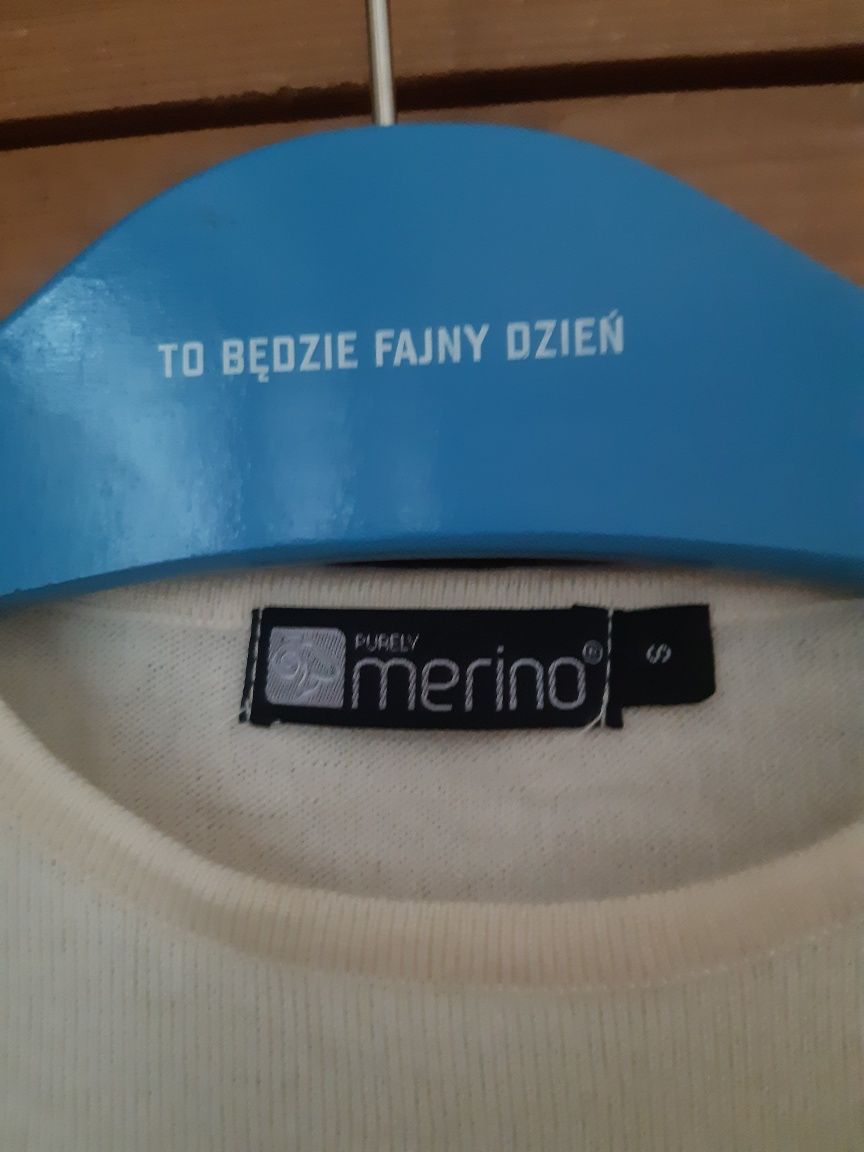 Purely Merino ultradelikatny sweterek wełenka merino Australian r S