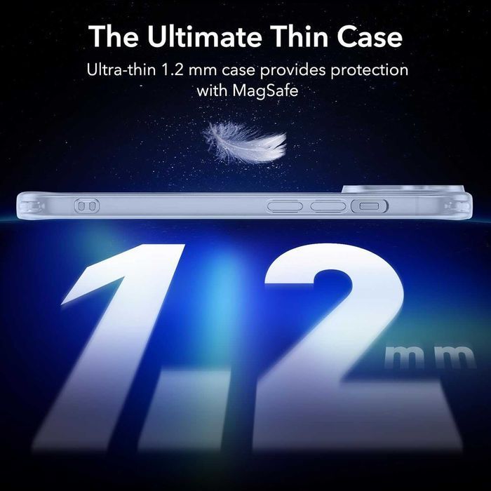 ESR Halolock etui magsafe do iPhone 14 Pro pancerne pół mat niebieski