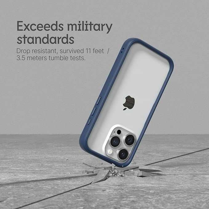 Etui typu bumper kompatybilne z iPhone 15 Pro szare