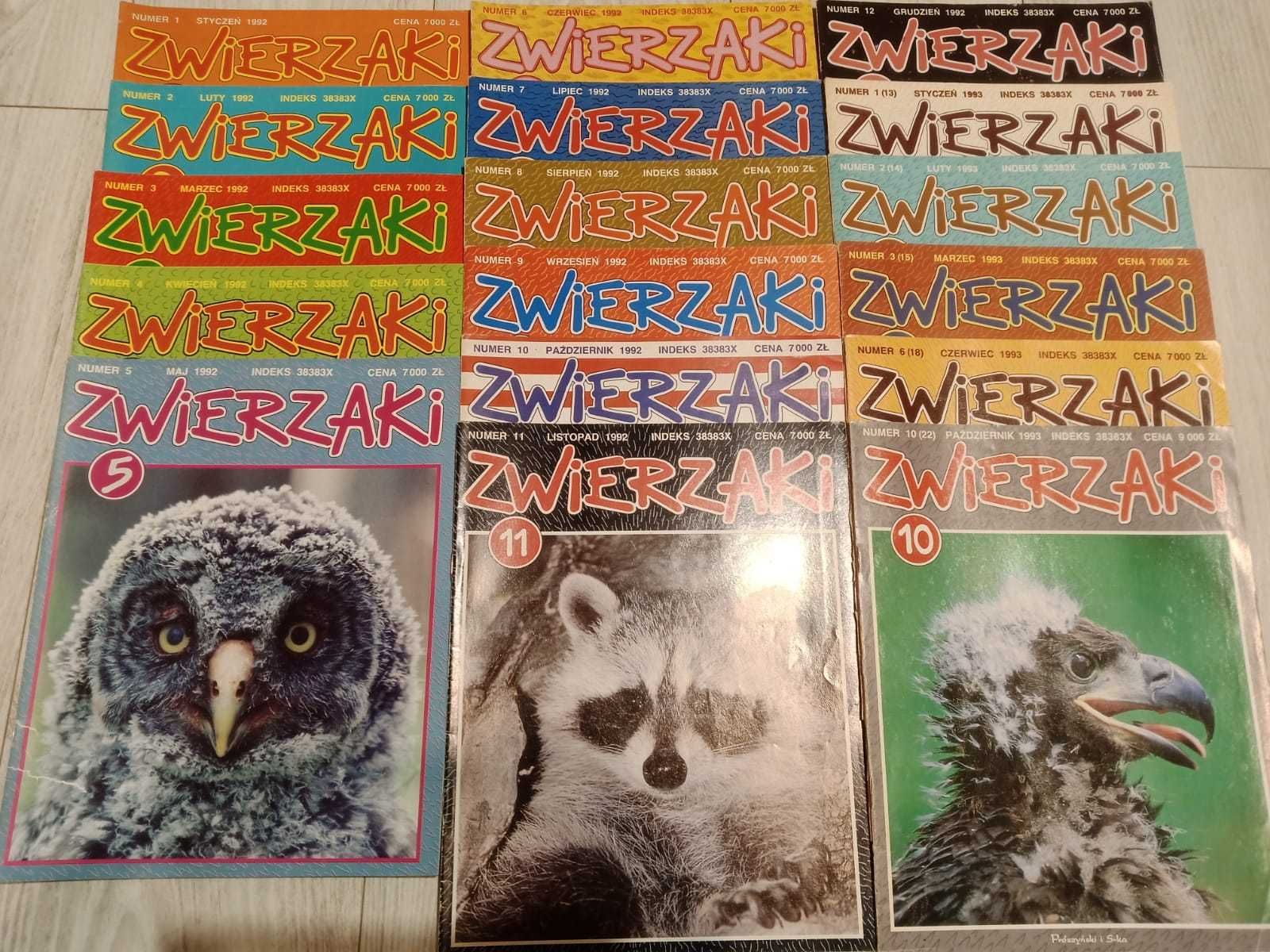 czasopismo Zwierzaki 1~12/92, 1,2,3/93, 6/93, 10/93