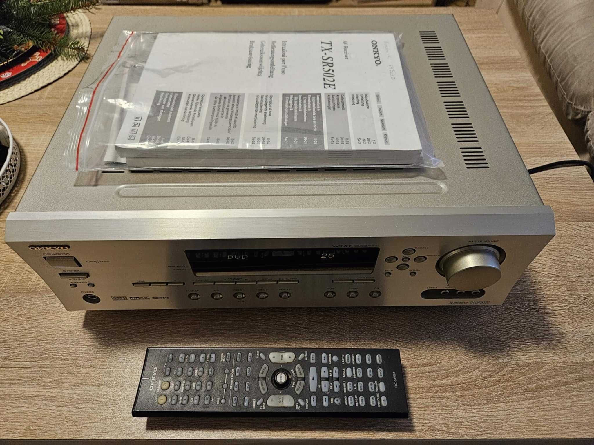 Amplituner Onkyo 6.1 TX-SR502E DTS Dolby Digital ES+ PILOT ORYGINAŁ