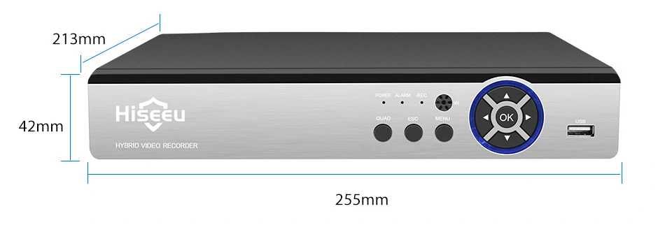 Gravador/NVR 8 Canais - 4K - ONVIF - POE - H.265 - VGA - HDMI